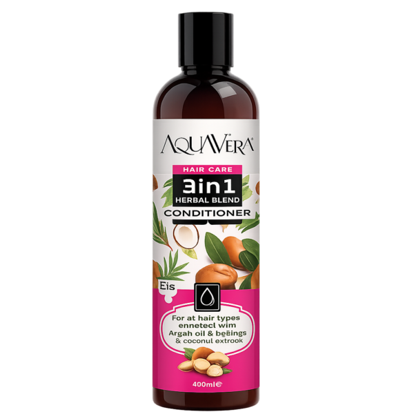 Balsam Herbal Me Qaj te Gjelber dhe Ekstrakt te Kokosit 3 ne 1.  400ml