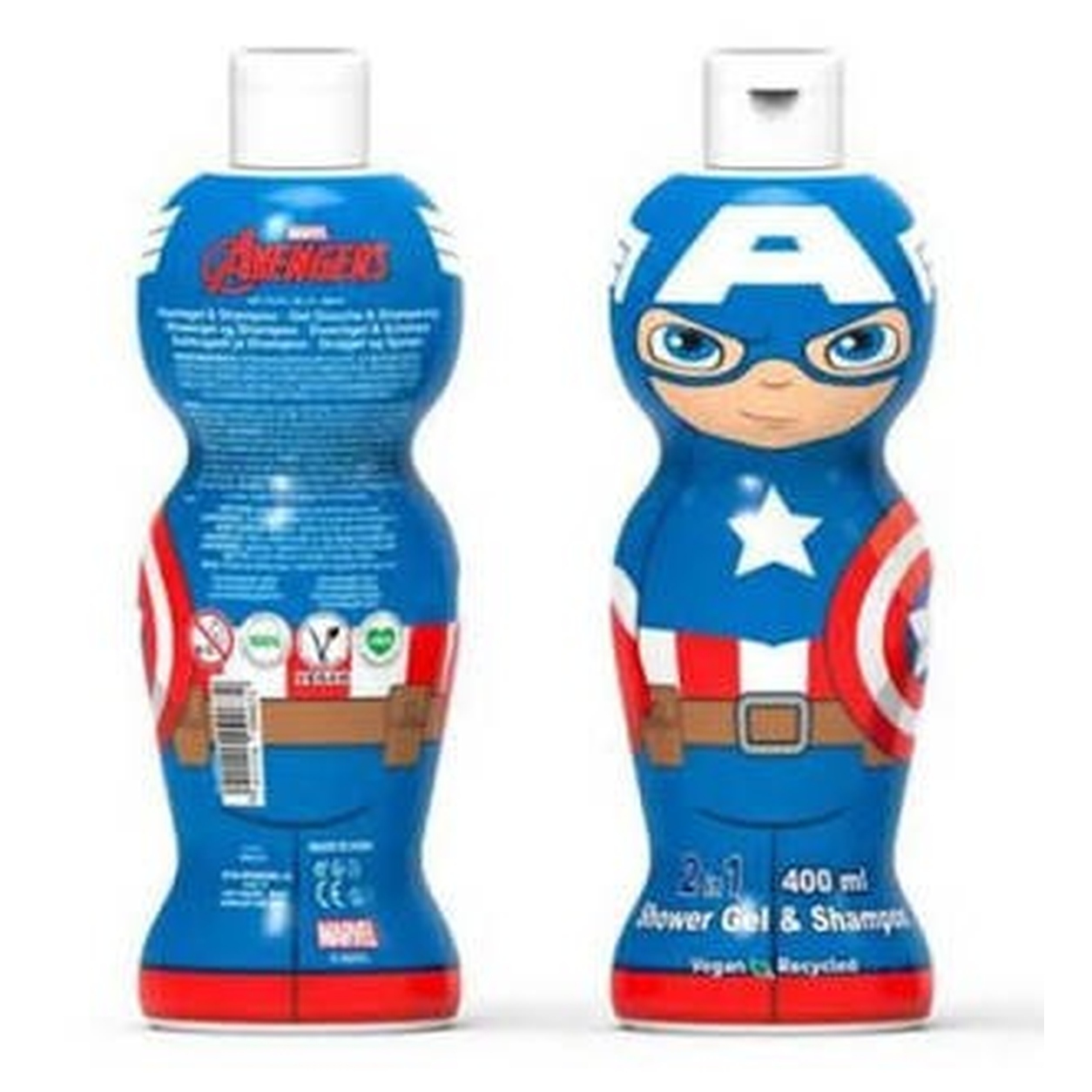Captain America (Marvel Avengers), 2 në 1 – Shower Gel & Shampoo 400ml